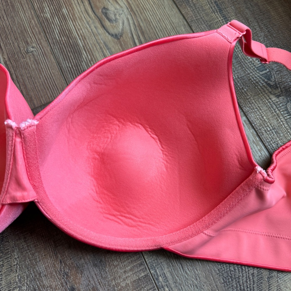 Cacique Back Smoother Lightly Lined Full Coverage Bra 42DDD Pink Coral - Picture 4 of 9